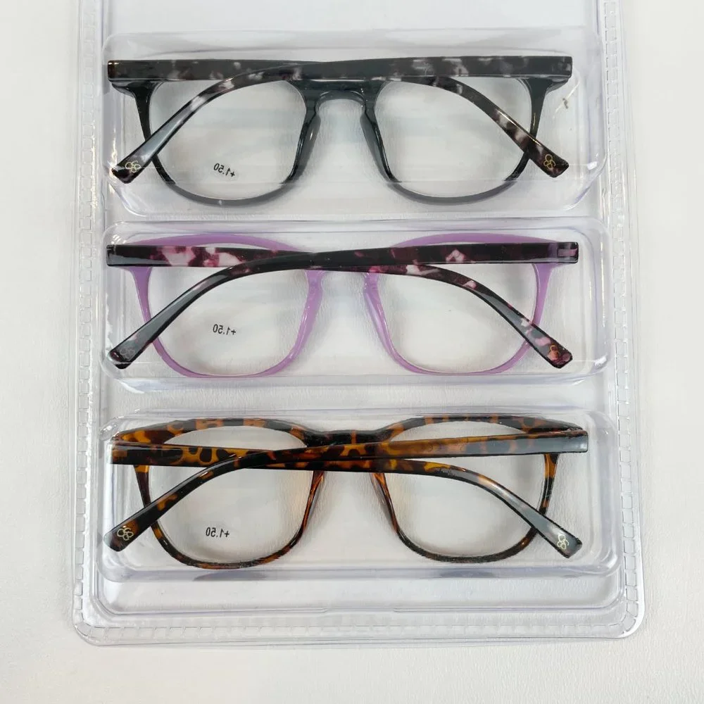 Jessica Simpson +1.50 Reading Glasses Tortoise Purple Black